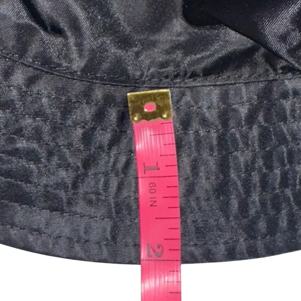 Fenty Beauty Exclusive Black Satin Lined Nylon Bucket Hat One Size